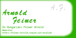 arnold feimer business card